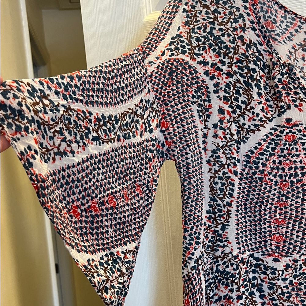 Boho Multicolor Patterned Blouse - image 2